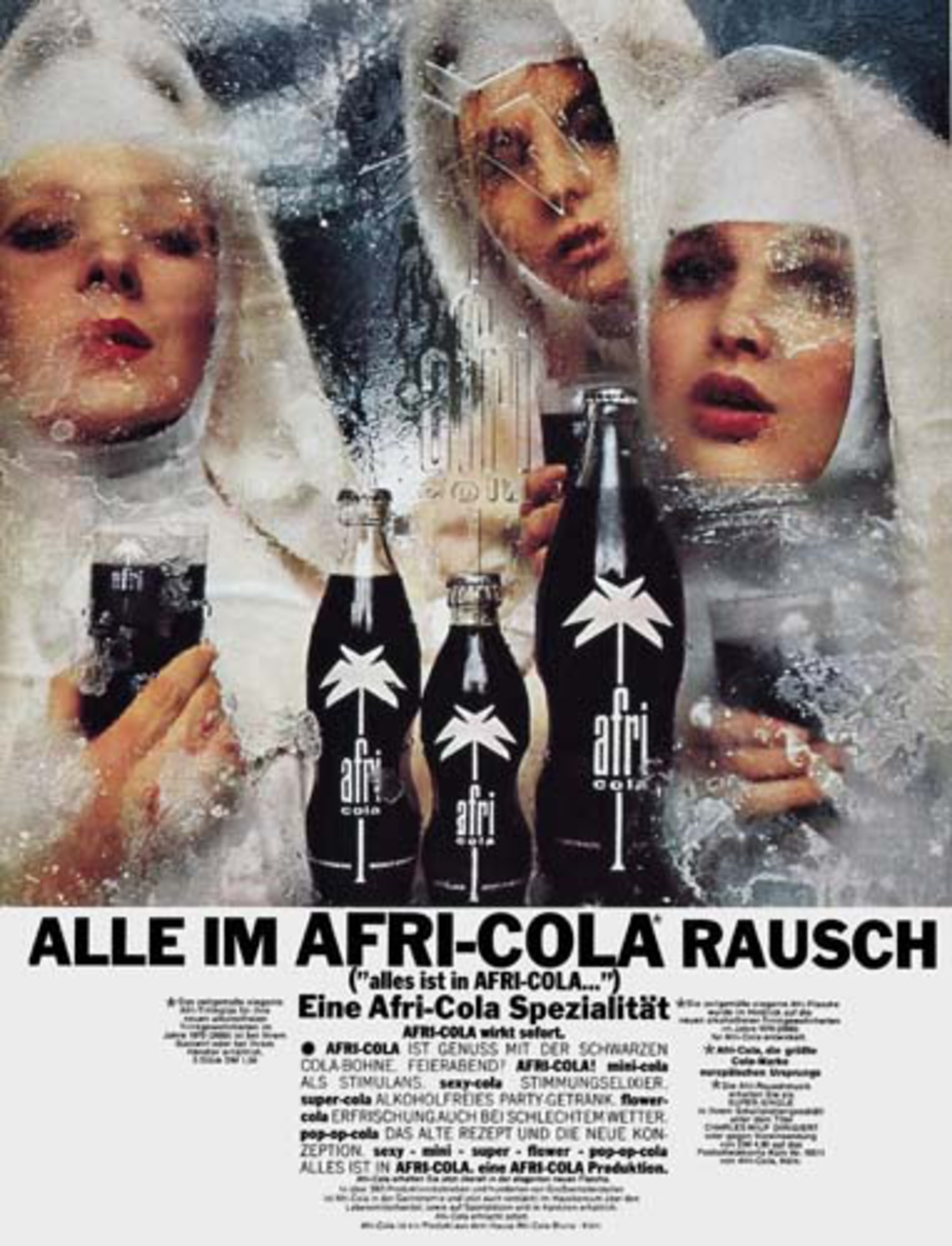 View: Afri-Cola Ad, By Charles Wilp Design Duesseldorf